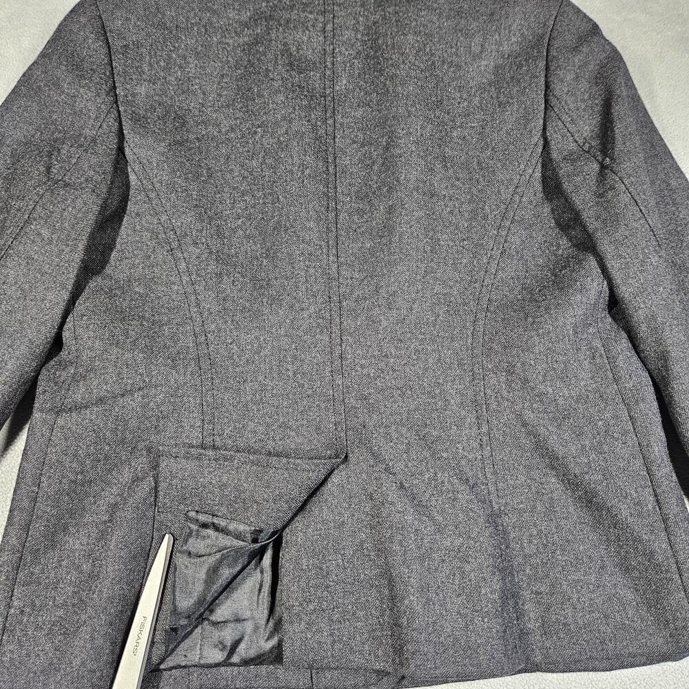 Vintage Pendleton Wool Blazer Womens 8P Dark Gray Jacket Petite Career Old Money - Picture 9 of 14